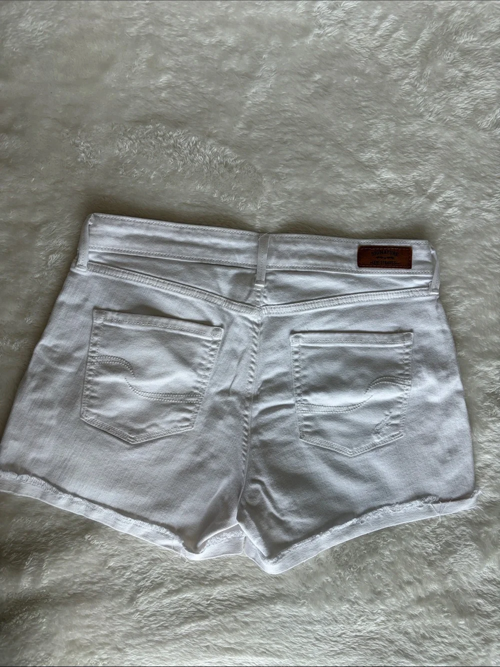 Signature by Levi Strauss High Rise Distressed Denim Shorts | Size 12 W31